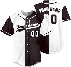 Maillot de baseball court respirant et à séchage rapide, grande taille, couleur personnalisée, 100 % polyester, antibactérien, service OEM – Meilleures ventes - Product Image 2