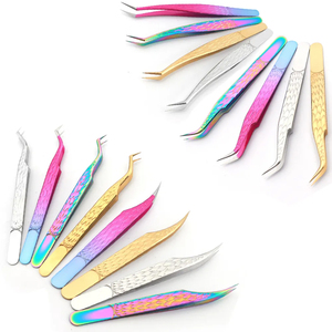 แหนบขนตาปลอมแบบมืออาชีพทำจากสเตนเลสสตีลเครื่องมือสำหรับขนตาที่มีความแม่นยำสูง - Product Image 1