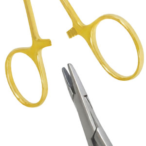 Porte-aiguille en bois 18 cm en acier inoxydable, instrument chirurgical dentaire manuel, pour préhension précise des aiguilles de suture délicates MOL - Product Image 6