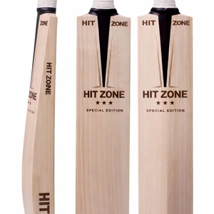 Batte de cricket HIT ZONE Premium en saule anglais pour joueurs professionnels, fabriquée à la main, légère, puissante, pour les frappes sportives. - Product Image 1