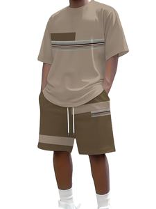 Conjunto de ropa deportiva para hombre, camiseta de alta calidad con logotipo personalizado, 2 piezas, colección de verano - Product Image 5