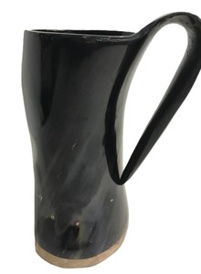 Tasse en corne de buffle naturelle, tasse à boire viking faite à la main, verre à bière en corne, vaisselle rustique, design personnalisé pour les acheteurs en gros - Product Image 5
