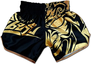 Shorts de Muay Thai personnalisés en gros pour clubs - Respirants, extensibles, séchage rapide, unisexe, pour adultes, pour la boxe et les arts martiaux - Product Image 2