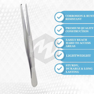 Pince à tissus chirurgicale à dents droites de 5,5 pouces en acier inoxydable de qualité supérieure pour procédures chirurgicales et dissection - Product Image 5