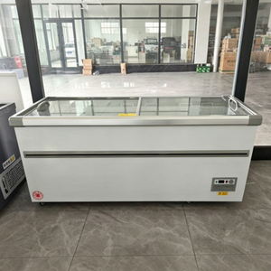 <span class=keywords><strong>Congélateur</strong></span> horizontal commercial à refroidissement direct avec porte coulissante en verre, pour glaces, viandes, etc., pour supermarchés - Product Image 3