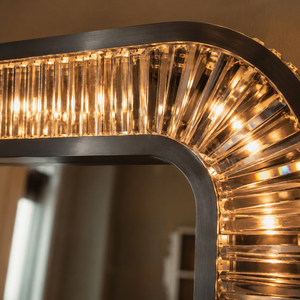 Art Deco <b>LED</b> Floor <b>Mirror</b> Full Length Freestanding Decorative <b>Vanity</b> <b>Mirror</b> for Living Room Wedding Decor - Product Image 2