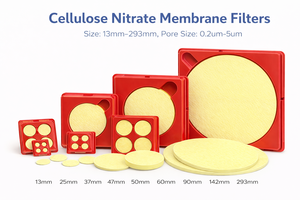 แผ่นกรองเซลลูโลสไนเตรต (CN) ยี่ห้อ AARK ขนาด 293 มม. ความโปร่ง 0.22 ไมครอน 0.45 ไมครอน 0.8 ไมครอน แบบไม่มีกริด ไม่ผ่านการฆ่าเชื้อ OEM ไมโคร - Product Image 2