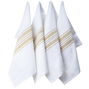 Lint Free Pure Cotton Yarn Dyed Striped <b>Thick</b> Kitchen Dish Towel Glass Cleaning Tea Towel OEM Wholesale - Product Image 2