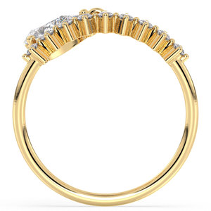 Bagues de fiançailles REYES au design élégant en or massif 14 carats avec moissanite certifiée GRA pour femmes, bijoux de luxe pour mariage et anniversaire - Product Image 6