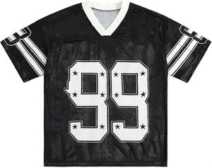 Camiseta Deportiva Casual de Malla de Manga Corta para Hombre, Personalizada, para Fútbol y Baloncesto, Estampado por Sublimación, Diseño en Blanco OEM - Product Image 1