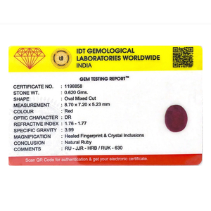 Oval Cut 3.1 Carat Natural Ruby Loose Gemstone for Fine Jewelry - Product Image 4
