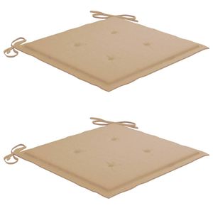Set di 2 sedie da esterno con cuscini beige e legno marrone, prodotto elegante e resistente - Product Image 6
