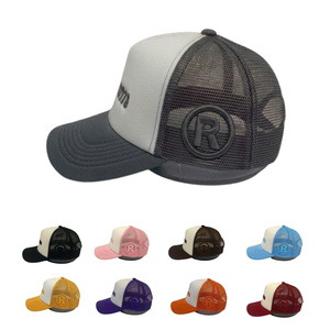 Trucker <b>Cap</b> <b>Hats</b> Structured Outdoor <b>Hat</b> With Embroidery Mesh Curved Brim Street Poly Cotton Fabric And <b>Hat</b> For Men And Women - Product Image 1