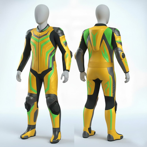 Combinaison de course pour enfants, protection intégrale, légère, durable, confortable, en cuir véritable, vestes de moto - Product Image 6