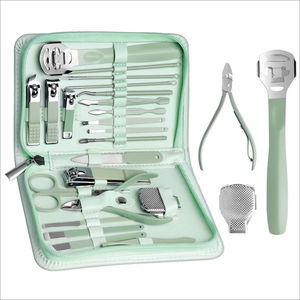 Juego de 24 Piezas de Cortaúñas de Acero Inoxidable Práctico en Oferta, Herramientas de Manicura Negras para Cuidado Personal y Belleza - Product Image 6