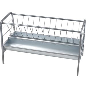 Mangiatoia per Fieno da 80 Galloni, Lunga 59 Pollici, 2-in-1 in Metallo per Capre e Animali da Pascolo, con Alimentazione Più Profonda - Product Image 1