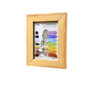 Crystal Handmade Feng Shui Rectangle 7 Chakras Gemstone Display Wall Hanging Decor - Product Image 1