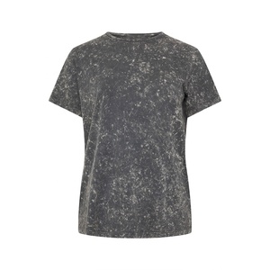 เสื้อยืดคอกลมสำหรับผู้หญิงผ้าคอตตอนซักแบบกรดทันสมัยมาใหม่ออกแบบได้ตามต้องการสำหรับชุดลำลองและใช้งานกลางแจ้ง - Product Image 1