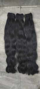 Extensiones de Cabello para Mujer, Estilo Elegante, Aspecto Natural, Hechas a Mano con Fibra Suave, Ondas Largas, para Uso en Moda y Belleza, de la India - Product Image 4