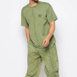 ออกแบบโลโก้ของคุณเองบนเสื้อยืดผู้ชายแบบย้อมสีเอซิด ผ้าฝ้าย 100% ทรงหลวม สวมใส่สบาย ดีไซน์ล่าสุด เสื้อยืดย้อมสีเอซิดสำหรับผู้ชาย - Product Image 5