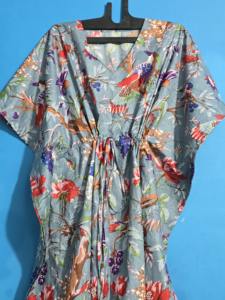 Exclusivo Kaftán de Algodón Puro Ecológico con Estampado Digital Hecho a Mano para Mujer, Ropa de Dormir, Venta al por Mayor ODM - Product Image 3