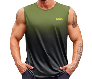 Débardeur sans manches dégradé pour homme, col rond, pour fitness, entraînement, musculation, gym, sport - Product Image 3