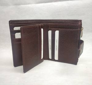 Portefeuille en cuir pour homme en stock, vente en gros à bas prix, export en vrac, haute qualité, emballage personnalisé, logo de marque, directement de l'usine mondiale - Product Image 4