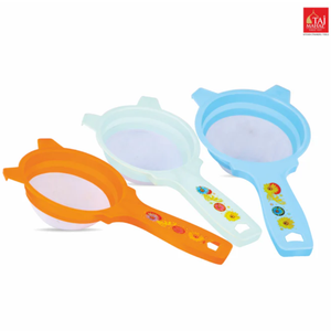 Passoire à thé et café en plastique à double maille, motif floral, outil de filtration de cuisine durable pour un tamisage fin et un usage quotidien - Product Image 1