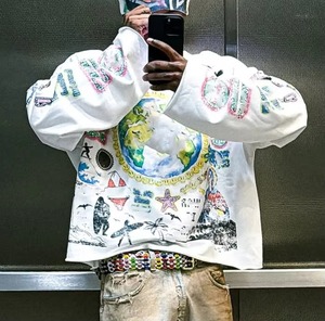 Camisetas de Manga Larga con Estampado Personalizado, 100% Algodón, Cuello Redondo, Corte Recto, para Hombre - Product Image 3