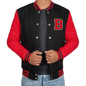 Men's Vintage Winter Bomber Jacket Trendy Varsity Breathable Knitted Single Breasted Cow Skin Letterman Plus Size Eco-Friendly - Product Image 6