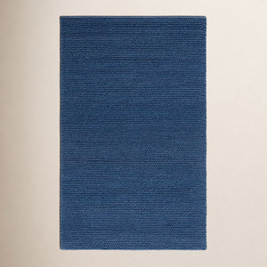 Tapis artisanal tissé à la main en laine avec bordure en boucle, antidérapant, adapté aux animaux domestiques, style scandinave, couleur unie, poils moyens, pour usage domestique, en latex - Product Image 3