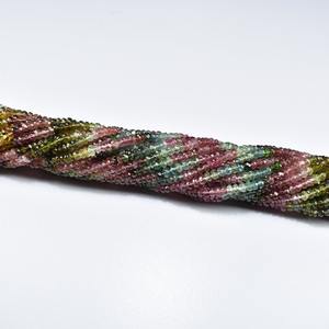 Natural Tourmaline Faceted Rondelle Gemstone Beads Strand 4mm Genuine Tourmaline Loose Beads For Jewelry Necklace <b>Bracelet</b> Bulk - Product Image 4
