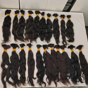 Venta al por mayor 100% Virgen cutícula alineada pelo crudo indio Remy máquina ondulada recta doble trama Grado Superior Premium Unweft Bundles - Product Image 1
