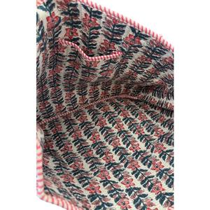 Sac fourre-tout en coton brodé bohème CRAFT HACKLE avec imprimé floral, fermeture ouverte, toutes saisons, toutes tailles, pour le shopping, Rajasthan - Product Image 2