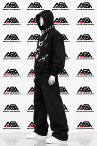 เสื้อฮู้ดพิมพ์ลายกราฟิกแบบกำหนดเอง เสื้อแจ็คเก็ตมีฮู้ดทรงโอเวอร์ไซส์ สไตล์สตรีทแวร์สำหรับฤดูหนาว ผ้าฟลีซลำลองสำหรับทุกเพศ ผลิตจากผ้าฝ้าย 100% น้ำหนัก 500 กรัม - Product Image 5
