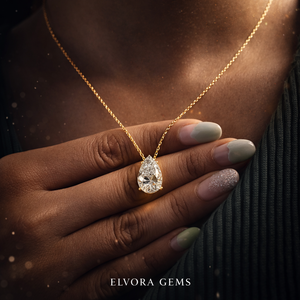 สร้อยคอเงินแท้ชุบทอง 10K ประดับมุกทรงลูกแพร์ 2 กะรัต เกรด AAAA |   แหวนแต่งงานหรูหราสำหรับผู้หญิง ประดับเพชรเม็ดเดี่ยวที่ได้รับการรับรองจาก IGI - Product Image 6