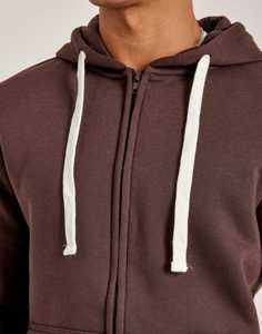 Sweat à capuche délavé à l'acide 430 g/m² en molleton bouclette vierge avec effet vieilli et doublure gaufrée pour homme - Product Image 6