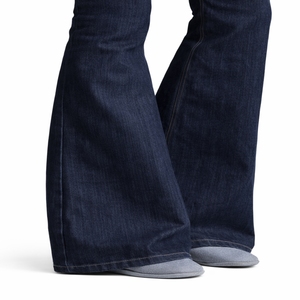 Jeans de Mezclilla Casuales de Alta Calidad para Mujer, Estilo Vintage, Corte Acampanado, Transpirables, Ecológicos, de Poliéster/Algodón, Corte Regular, Cómodos y Modernos - Product Image 5