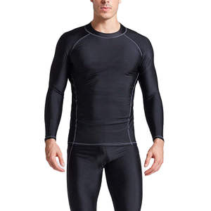 Camiseta Deportiva de Manga Larga para Hombre, Protección UV, Antibacterial, Ecológica, para Gimnasio, Fitness, MMA, BJJ, Compresión - Product Image 1