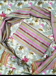 Tissu en coton imprimé pour robe, tissu Salwar Kameez, vêtements décontractés et formels, tissu de costume imprimé floral indien avec dupatta en coton - Product Image 3