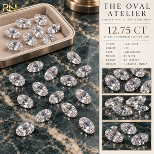 Elegante Diamante Ovalado de 12.75 Quilates Cultivado en Laboratorio, Color DEF |   Gema facetada de precisión creada en laboratorio para diseños de joyería personalizados - Product Image 5