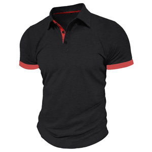Camiseta Polo de Manga Corta para Hombre, Cuello Solapa, Talla Grande, Color Sólido, Transpirable, Ropa Deportiva para Actividades al Aire Libre - Product Image 1