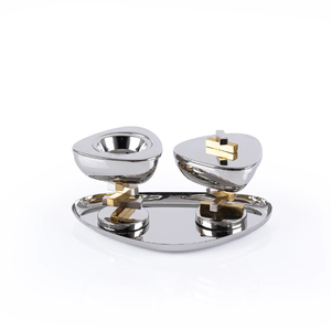 Juego de quemador de incienso de metal duradero con tapa y bandeja a juego para aromaterapia, decoración de mesa para el hogar, quemador de Bakhoor para Ramadán. - Product Image 2
