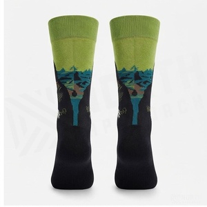 Chaussettes de sport respirantes bleues à motif géométrique pour adultes – Collection Printemps - Product Image 2