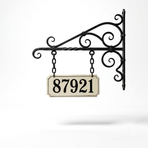 Plaque de numéro de maison en fer forgé galvanisé sur mesure, résistante aux intempéries, cadeau d'affaires pour le Vietnam - Product Image 1