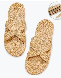 Sandales/Chaussons Tendance en Jacinthe d'Eau Tressée à la Main, Qualité Supérieure, Naturelles, Imperméables et Antidérapantes - Product Image 2