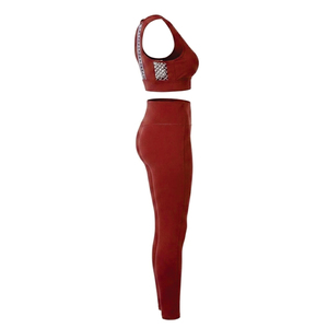 <b>Yoga</b> <b>Sets</b> for Women Breathable Comfortable Activewear <b>Yoga</b> Pilates Fitness Workouts 2-Piece 100% Polyester - Product Image 2