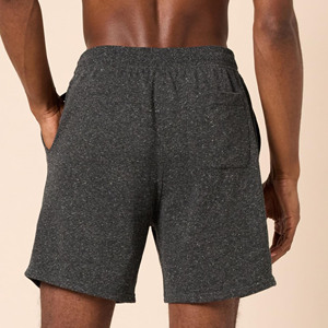 Shorts de jogging en molleton 100% coton, personnalisables avec logo imprimé, unis, pour homme, style streetwear oversize, effet délavé. - Product Image 4
