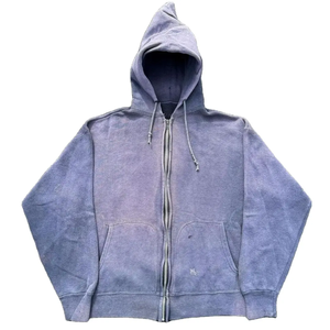 Sweat à capuche premium délavé style vintage, en molleton polyester/coton épais, coupe classique, streetwear vierge, teint en pièce personnalisé - Product Image 1