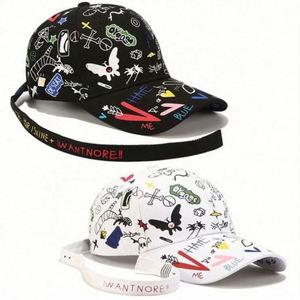 Gorra de Béisbol con Estampado de Grafiti, Gorra de Moda para Hombre y Mujer con Correa Larga, Gorra de Hip Hop con Estampado de Verano, Venta al por Mayor - Product Image 2